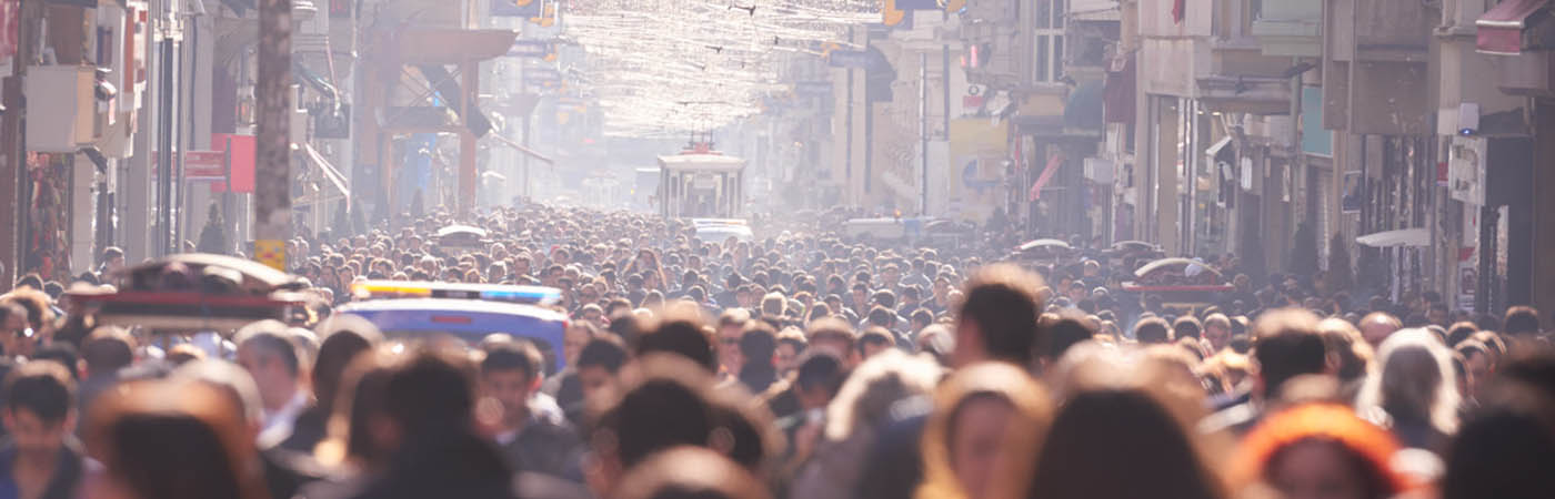 A crowd of people in Moscow