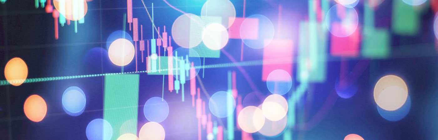 Graphical representation of stock market fluctuating