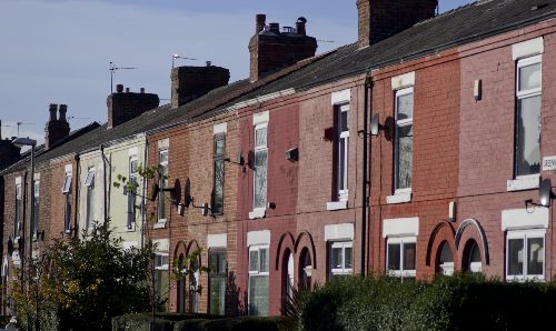 A row of houses in Levenshulme, Manchester