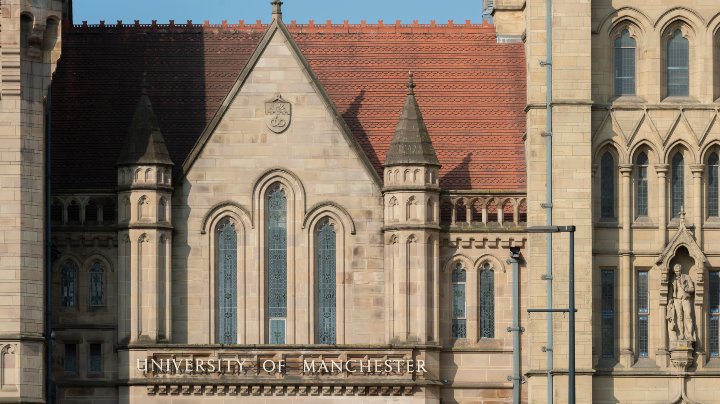 University sign on a building 