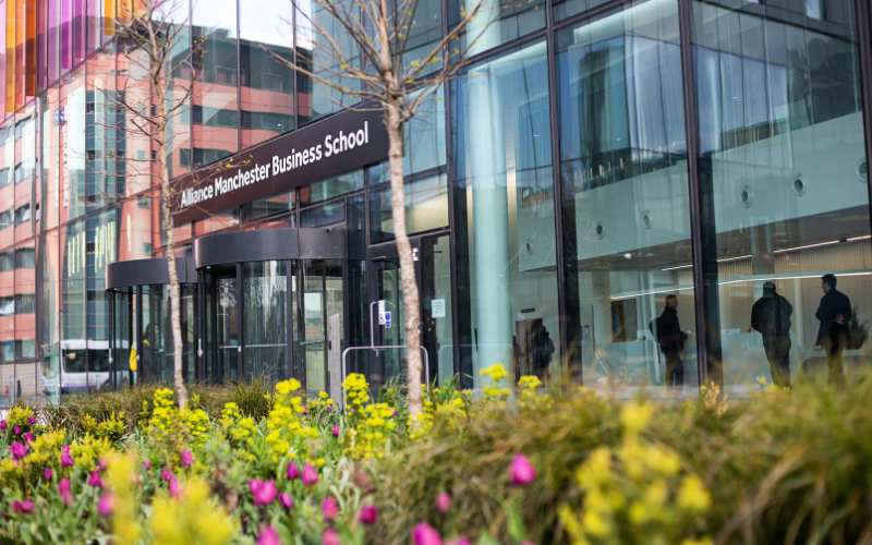 Front signage of the Alliance Manchester Business School